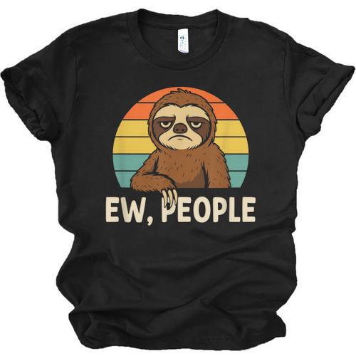 Sarcastic Sloth Introvert Anti Social Unisex Jersey T-Shirt - Raresse