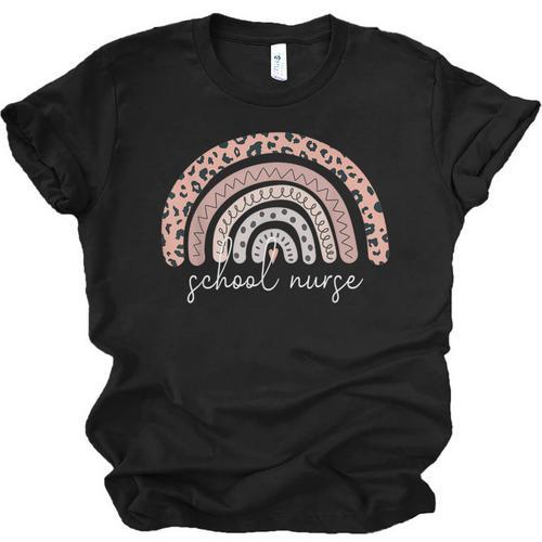 School Nurse Appreciation Rainbow Graduation Medical Nursing Unisex Jersey T-Shirt - Best Gift Smart