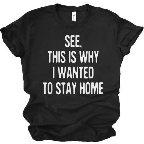See This Is Why I Wanted To Stay Home Introvert Quote Unisex Jersey T-Shirt - Raresse