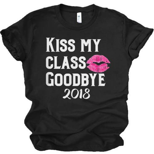 Sen18r Shirt Senior 2018 Graduation Kiss Lips Unisex Jersey T-Shirt - Best Gift Smart