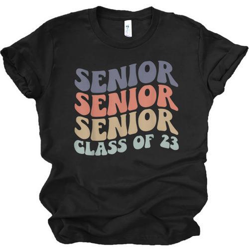 SENIOR 2023 Retro Class Of 2023 Seniors Graduation 23 Hippie Unisex Jersey T-Shirt - Best Gift Smart