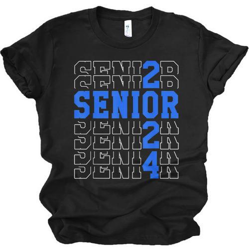 Senior 2024 Graphic Class Of 2024 Graduation Graphic Unisex Jersey T-Shirt - Best Gift Smart
