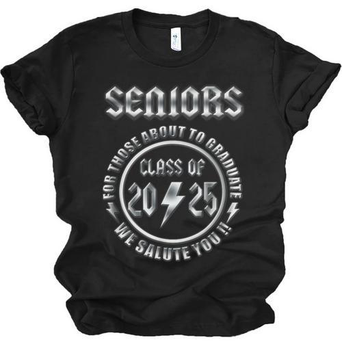 Senior 2025 Classic Rock Graduation We Salute You Unisex Jersey T-Shirt - Best Gift Smart