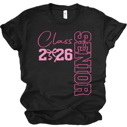 Senior 2026 Class Of 2026 Coquette Bow Graduation 2026 Unisex Jersey T-Shirt - Best Gift Smart