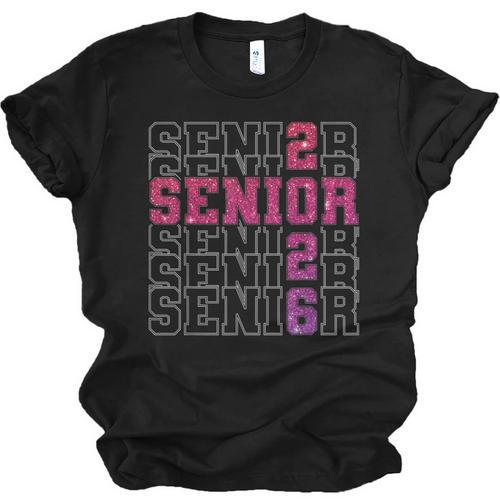 Senior 2026 Class Of 2026 Graduation 2026 Pink Girl Women Unisex Jersey T-Shirt - Best Gift Smart