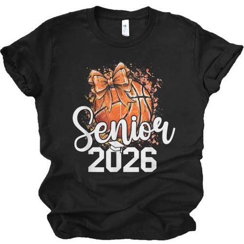 Senior Basketball Class Of 2026 Coquette Graduation Day Unisex Jersey T-Shirt - Best Gift Smart