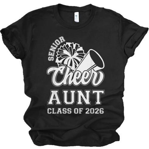 Senior Cheerleader Aunt Cheer Class Of 2026 Graduation Women Unisex Jersey T-Shirt - Best Gift Smart