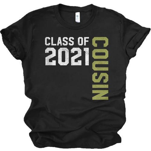 Senior Class Of 2021 Cousin Graduation Unisex Jersey T-Shirt - Best Gift Smart