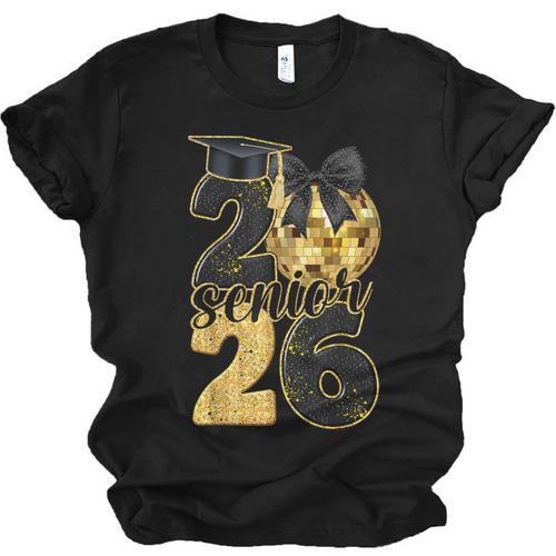 Senior Class Of 2026 Senior Girl Graduation Cap Coquette Bow Unisex Jersey T-Shirt - Best Gift Smart
