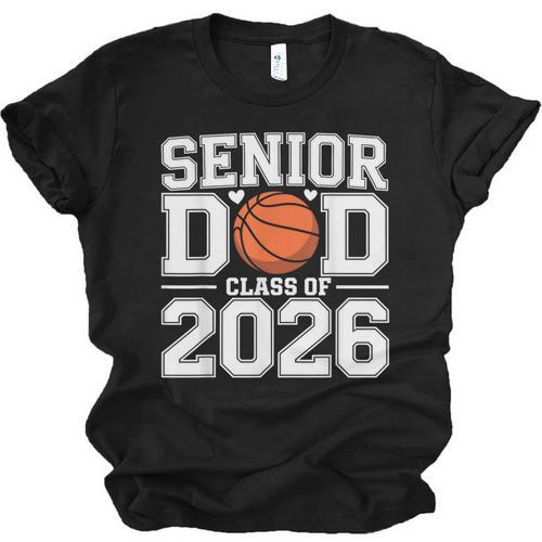 Senior Dad Class Of 2026 Cute Basketball Dad Graduation 2026 Unisex Jersey T-Shirt - Best Gift Smart
