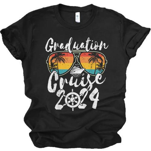 Senior Graduation Trip Cruise 2024 Retro Ship Party Cruise Unisex Jersey T-Shirt - Best Gift Smart