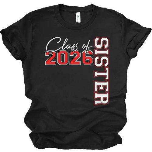 Senior Sister Class Of 2026 Proud Big Sis Graduation Family Unisex Jersey T-Shirt - Best Gift Smart