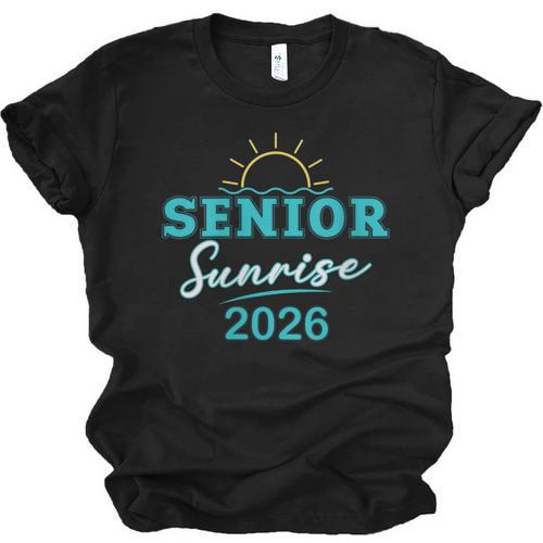 Senior Sunrise Class Of 2026 Vintage Graduation High School Unisex Jersey T-Shirt - Best Gift Smart