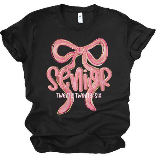 Senior Twenty Twenty-Six Coquette Graduation Class Of 2026 Unisex Jersey T-Shirt - Best Gift Smart