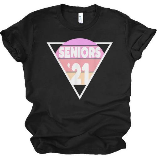 Seniors 2021 For Her Him Retro 21 Graduation Class Unisex Jersey T-Shirt - Best Gift Smart