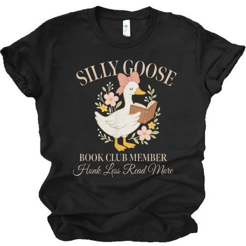 Silly Goose Book Club Member Reading Lover Unisex Jersey T-Shirt - Bookorys