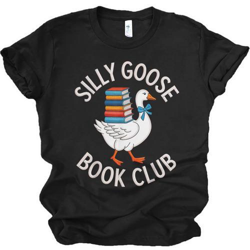 Silly Goose Book Club Reading Lover Unisex Jersey T-Shirt - Bookorys