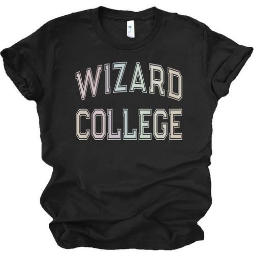 Silly Sarcastic WIZARD COLLEGE Introvert Anti Social School Unisex Jersey T-Shirt - Raresse