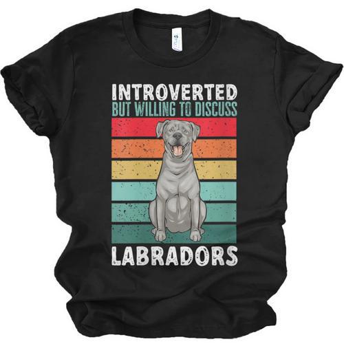 Silver Labrador Retriever Introvert Silver Lab Unisex Jersey T-Shirt - Raresse