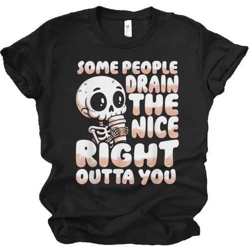 Skeleton Coffee Lover Introvert Unisex Jersey T-Shirt - Raresse
