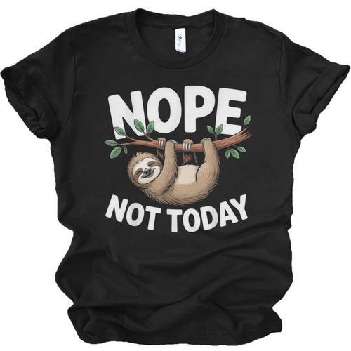 Sloth Shirts Cute Introvert Nope Not Today Sloth Unisex Jersey T-Shirt - Raresse