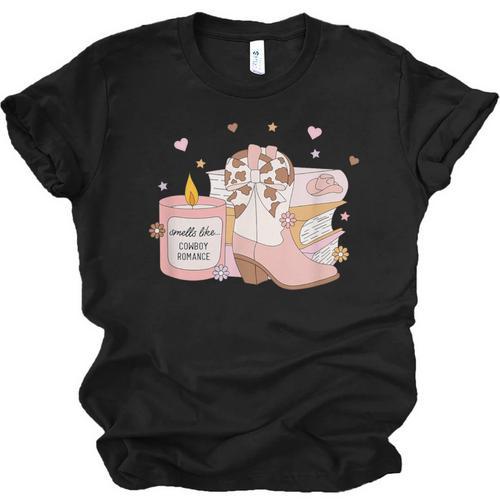 Smells Like Cowboy Romance Book Lover Unisex Jersey T-Shirt - Bookorys