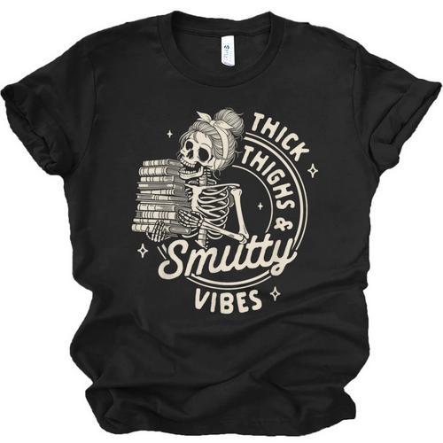 Smut Book Reader Spicy Romance Thick Thighs & Smutty Vibes Unisex Jersey T-Shirt - Bookorys DE