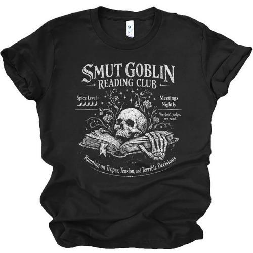 Smut Goblin Reading Club Spicy Book Lover Unisex Jersey T-Shirt - Bookorys CA