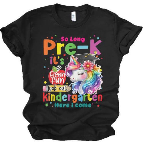 So Long Prek Pre-K Graduation Graduate Unicorn Kids Girls Unisex Jersey T-Shirt - Best Gift Smart