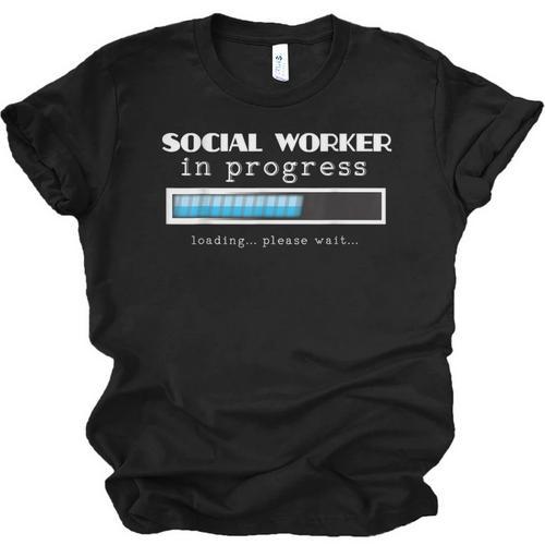 Social Worker In Progress MSW Masters Graduation Shirt Unisex Jersey T-Shirt - Best Gift Smart