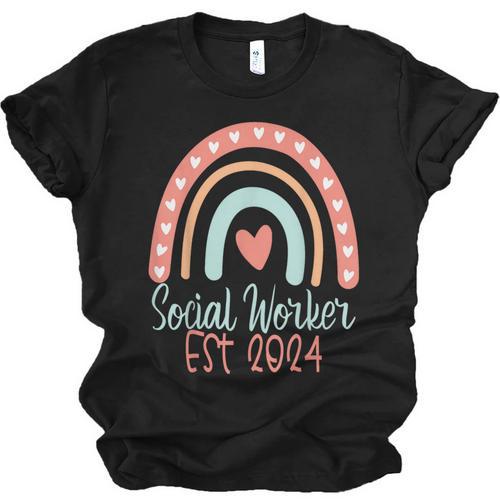 Social Worker Work MSW BSW Graduation 2024 Masters Degree Unisex Jersey T-Shirt - Best Gift Smart