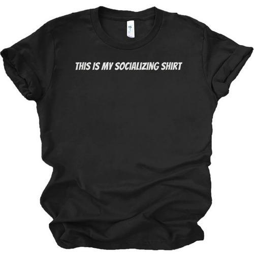 This Is My Socializing Shirt Introvert Humor Art Unisex Jersey T-Shirt - Raresse