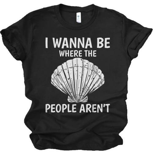 Solitude Introverts I Wanna Be Where The People Aren't Unisex Jersey T-Shirt - Raresse