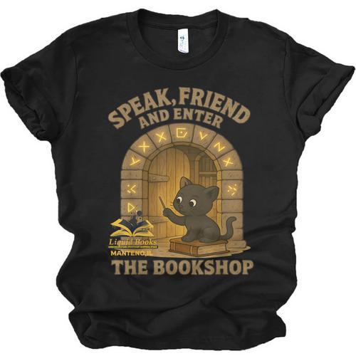 Speak Friend Enter Bookshop Magic Panther Unisex Jersey T-Shirt - Bookorys DE