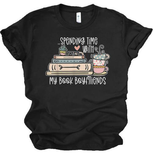 Spending Time With My Book Boyfriends Apparel Unisex Jersey T-Shirt - Bookorys DE