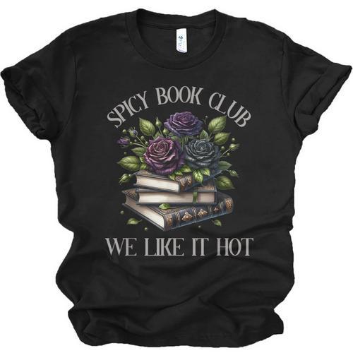 Spicy Book Club Dark Romance Lover Spicy Bookish Merch Goth Unisex Jersey T-Shirt - Bookorys