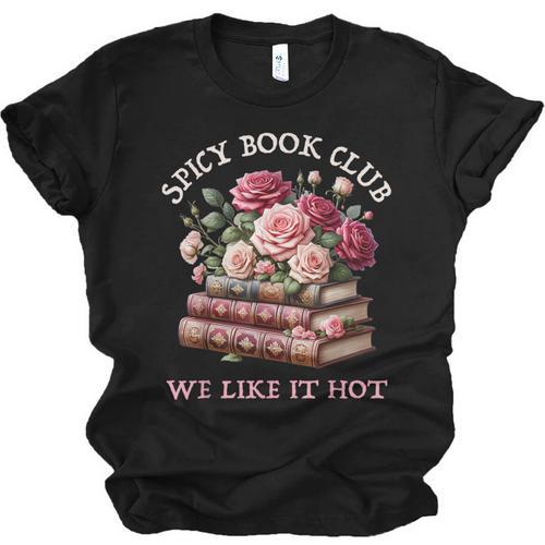 Spicy Book Club Dark Romance Reader Women Bookish Merch Cute Unisex Jersey T-Shirt - Bookorys