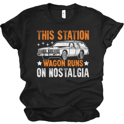 This Station Wagon Runs On Nostalgia Wagon Unisex Jersey T-Shirt - Figerry