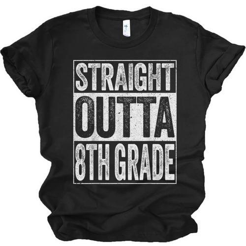Straight Outta 8th Grade Shirt Eighth Grade Graduation Unisex Jersey T-Shirt - Best Gift Smart