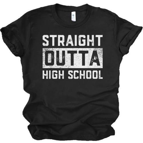Straight Outta High School Graduation Kid Unisex Jersey T-Shirt - Best Gift Smart
