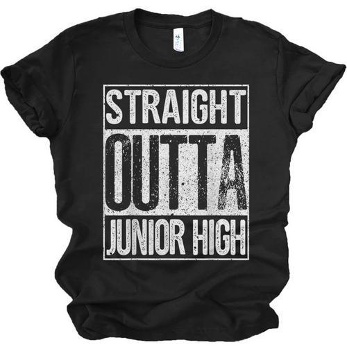 Straight Outta Junior High Shirt Graduation Idea Unisex Jersey T-Shirt - Best Gift Smart