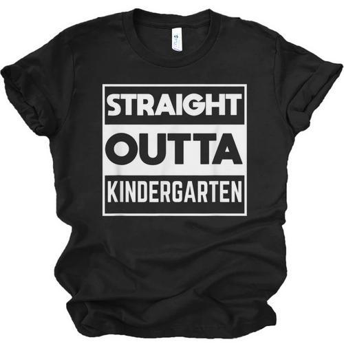 Straight Outta Kindergarten Shirts Graduation Unisex Jersey T-Shirt - Best Gift Smart