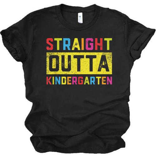 Straight Outta Kindergarten TShirt Graduation Kid Unisex Jersey T-Shirt - Best Gift Smart