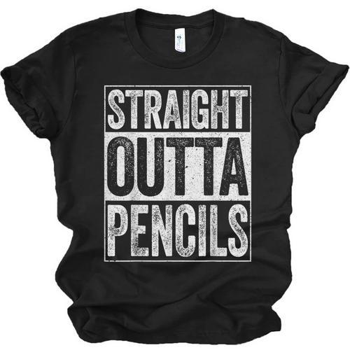 Straight Outta Pencils Shirt Kids Boy Girl School Graduation Unisex Jersey T-Shirt - Best Gift Smart