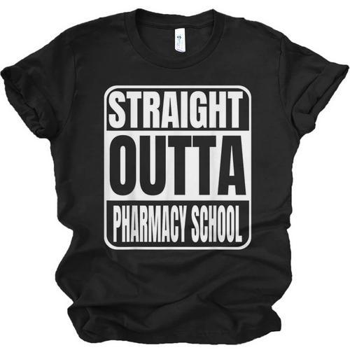 Straight Outta Pharmacy School Class 2025 Pharma Graduation Unisex Jersey T-Shirt - Best Gift Smart