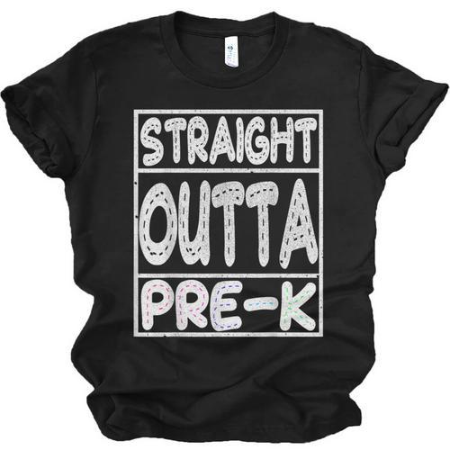 Straight Outta Pre-K Shirt Great Graduation Preschools Unisex Jersey T-Shirt - Best Gift Smart