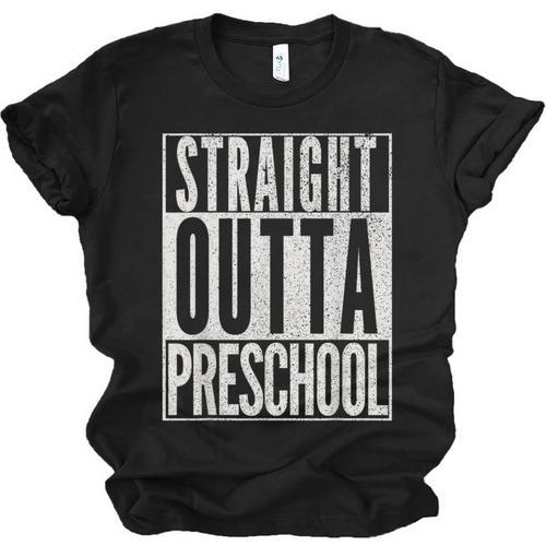 STRAIGHT OUTTA PRESCHOOL GIFT Grad Graduation Kids Unisex Jersey T-Shirt - Best Gift Smart