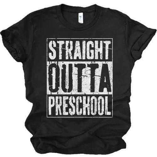 Straight Outta Preschool Shirt Preschool Boy Girl Graduation Unisex Jersey T-Shirt - Best Gift Smart