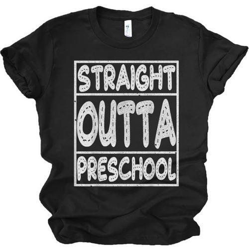 Straight Outta Preschool Shirt Graduation Idea Unisex Jersey T-Shirt - Best Gift Smart