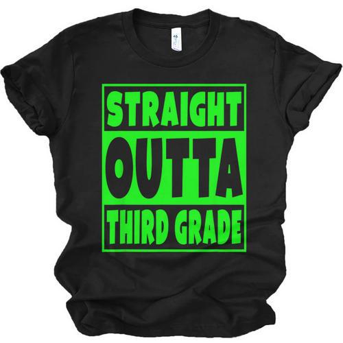 Straight Outta Third Grade Graduation Class Unisex Jersey T-Shirt - Best Gift Smart